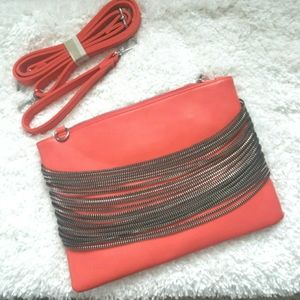 Pink Zipper Clutch